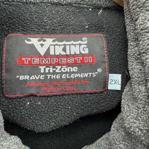 Viking Tempest II Fleece Jacket Men's 2XL Black Full Zip Tri-Zone Outdoor Work - Picture 8 of 14
